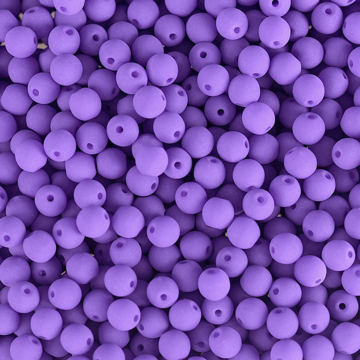 PRECIOSA Czech Glass Bead Strand 4mm, Velvet Soft Violet