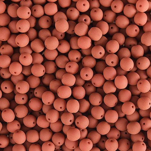 PRECIOSA Czech Glass Bead Strand 4mm, Velvet Terracotta