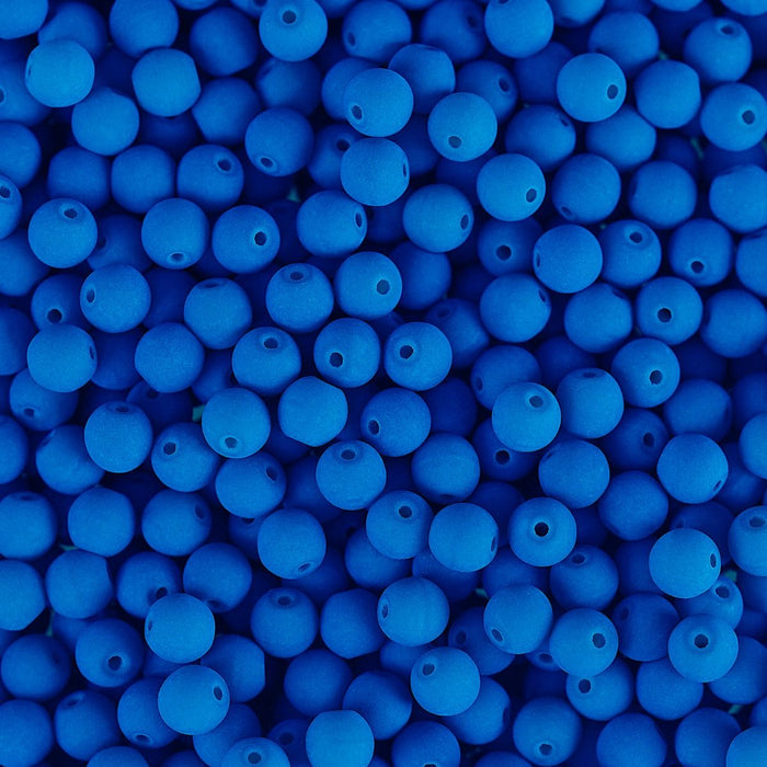 PRECIOSA Czech Glass Bead Strand 4mm, Velvet Turquoise