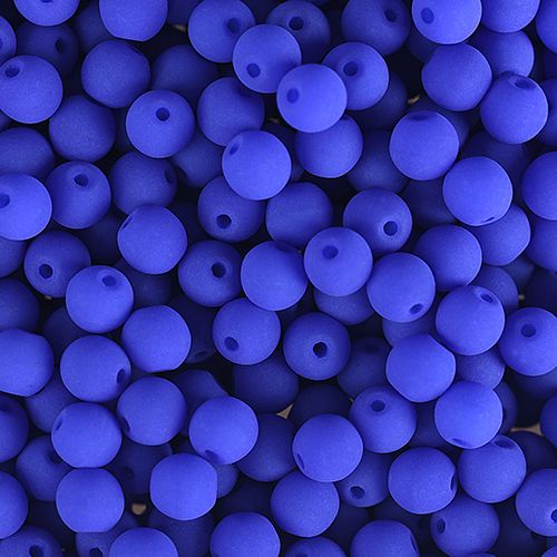 PRECIOSA Czech Glass Bead Strand 6mm, Velvet Blue