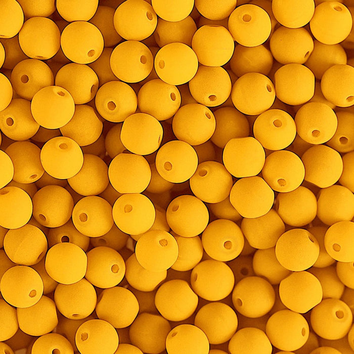PRECIOSA Czech Glass Bead Strand 6mm, Velvet Sunflower
