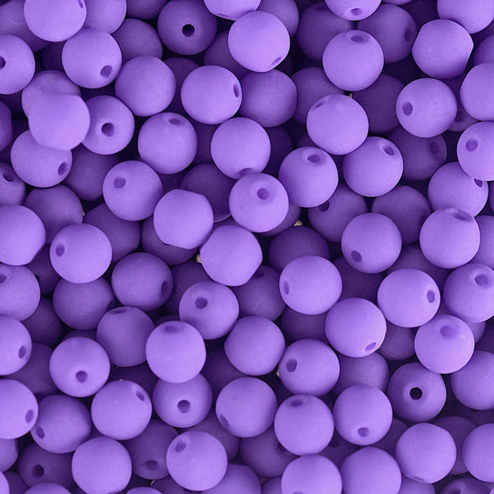 PRECIOSA Czech Glass Bead Strand 6mm, Velvet Soft Violet