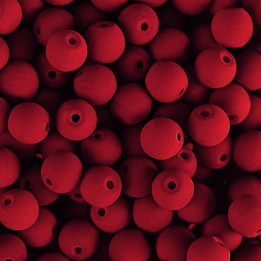 PRECIOSA Czech Glass Bead Strand 8mm, Velvet Cherry