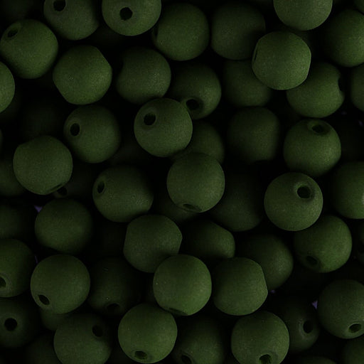 PRECIOSA Czech Glass Bead Strand 8mm, Velvet Dark Green