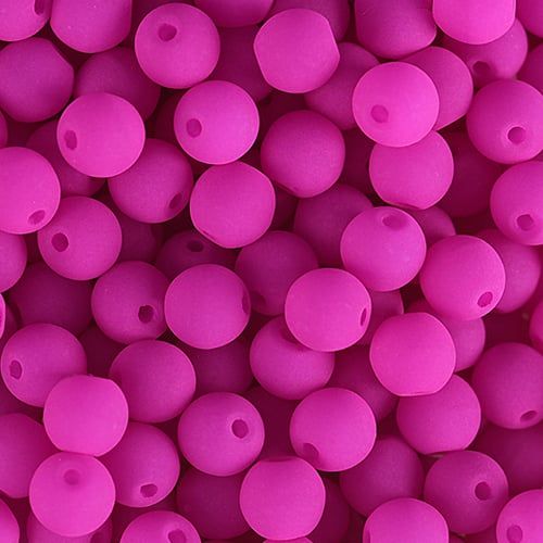 PRECIOSA Czech Glass Bead Strand 8mm, Velvet Fuchsia