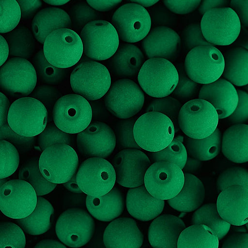 PRECIOSA Czech Glass Bead Strand 8mm, Velvet Irish Green