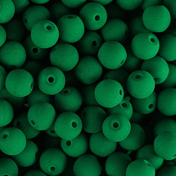 PRECIOSA Czech Glass Bead Strand 8mm, Velvet Irish Green