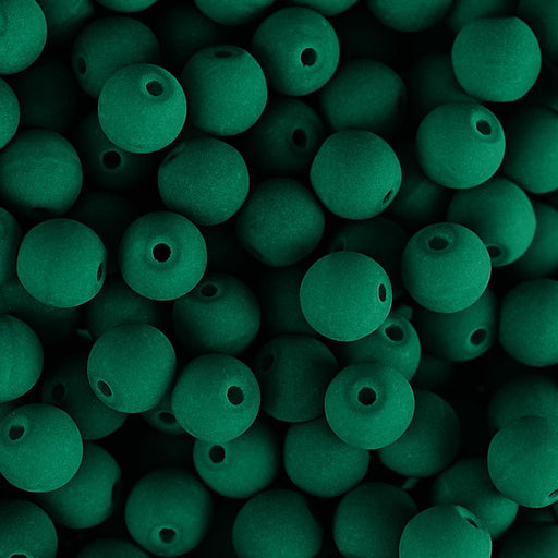 PRECIOSA Czech Glass Bead Strand 8mm, Velvet Petrol