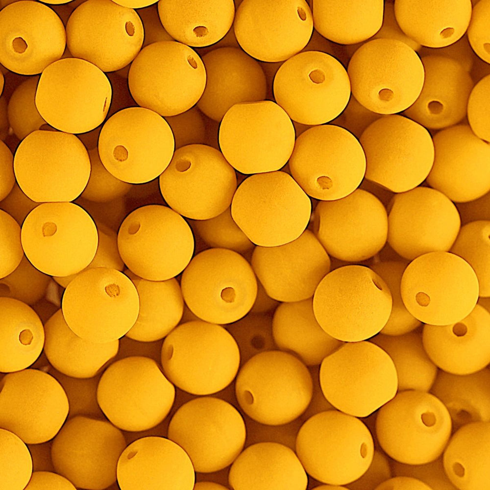 PRECIOSA Czech Glass Bead Strand 8mm, Velvet Sunflower