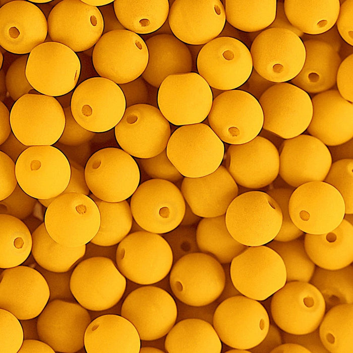 PRECIOSA Czech Glass Bead Strand 8mm, Velvet Sunflower