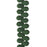 PRECIOSA Czech Glass Drop Bead Strand 6x9mm, Velvet Dark Green