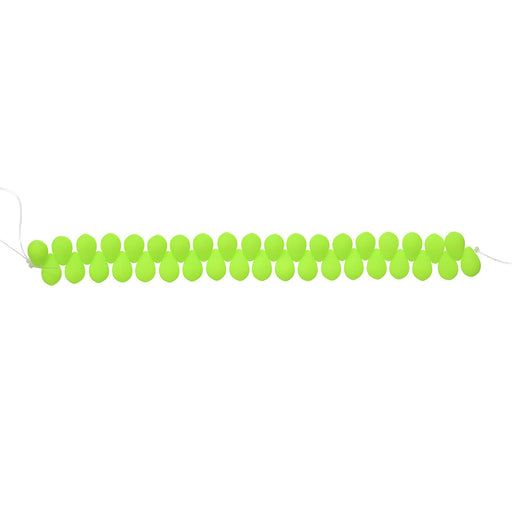 PRECIOSA Czech Glass Drop Bead Strand 6x9mm, Velvet Neon Lime