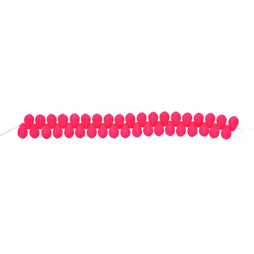 PRECIOSA Czech Glass Drop Bead Strand 6x9mm, Velvet Neon Pink