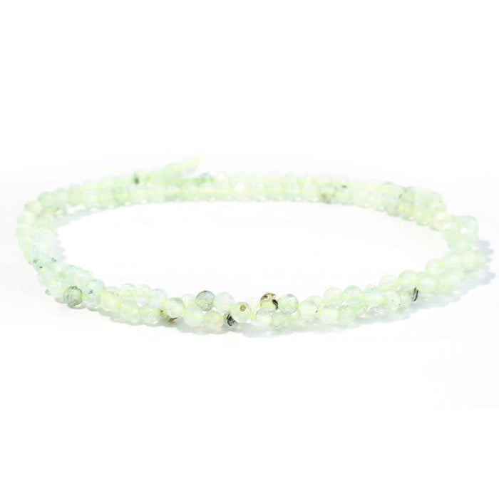 Prehnite 3mm Round Faceted A Grade - 15-16 Inch