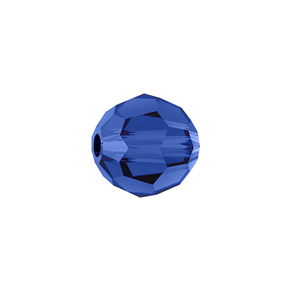 PRESTIGE Crystal, #5000 Faceted Round Bead 8mm, Dark Sapphire (1 Piece)