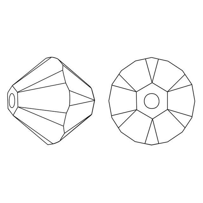 PRESTIGE Crystal, #5328 Bicone Bead 5mm, Amethyst (1 Piece)