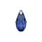 PRESTIGE Crystal, #6010 Briolette Pendant 11mm, Dark Sapphire (1 Piece)