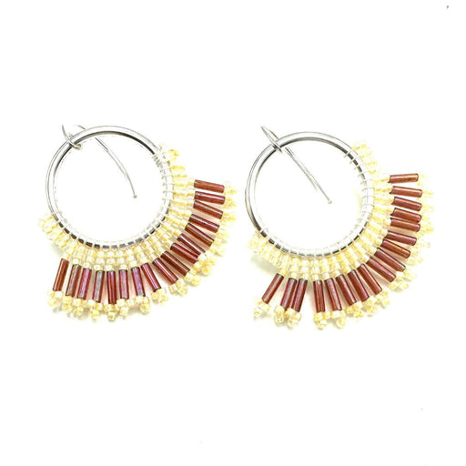 Double Brick Stitch & Fringy Spike Earrings