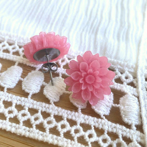 Pretty in Pink Flower Earrings