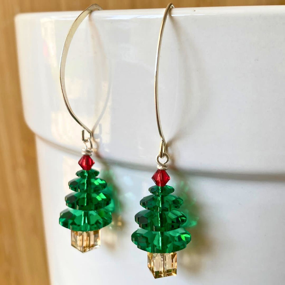 Classically Elegant Christmas Tree Earrings