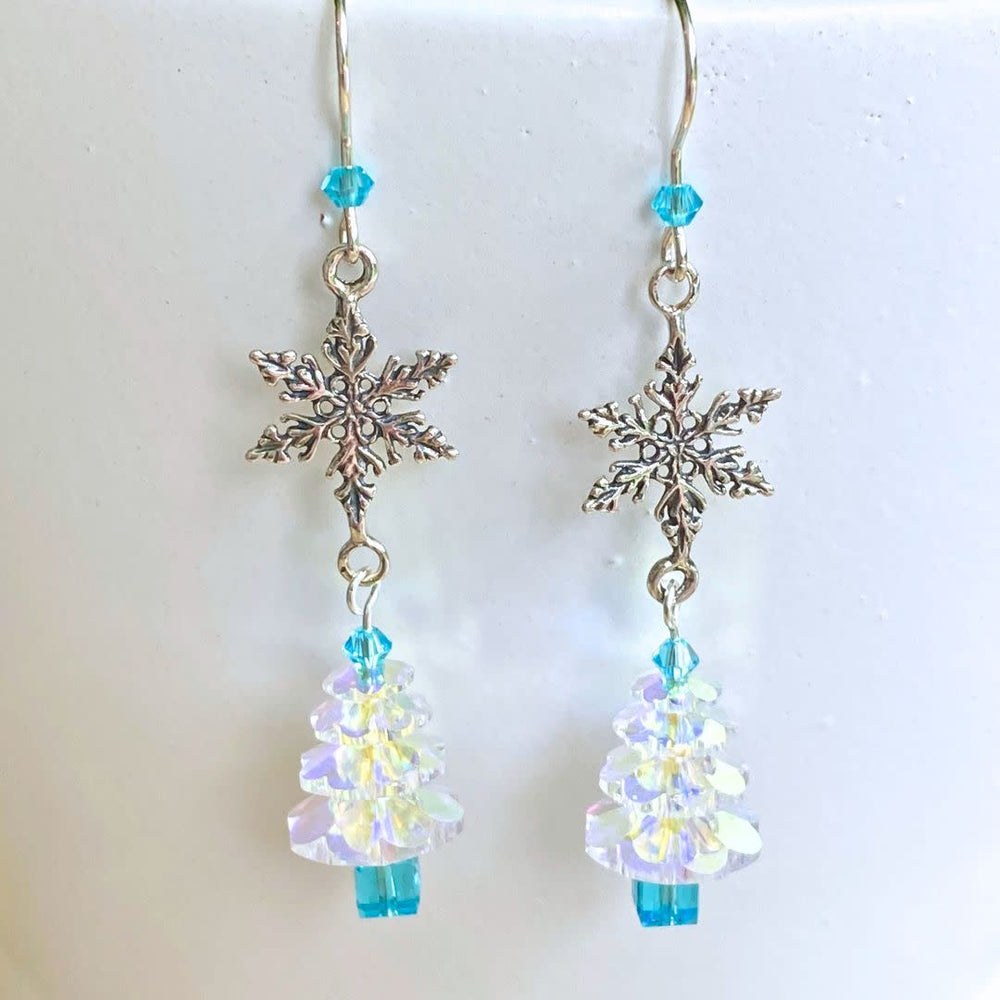 Winter Wonderland Christmas Tree Earrings