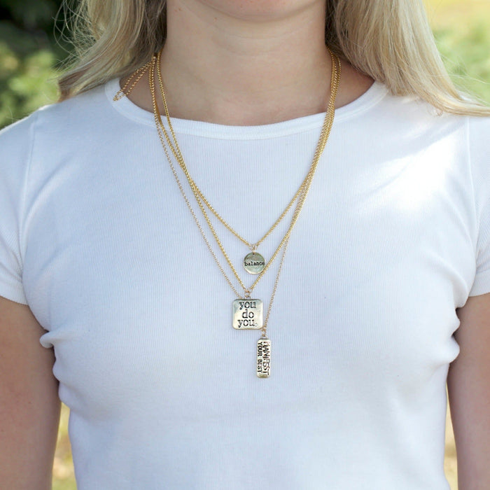 PowHERful 3 Piece Charm Set in Gold - "Manifest Your Best" "You Do You" "Balance" - GB Exclusive