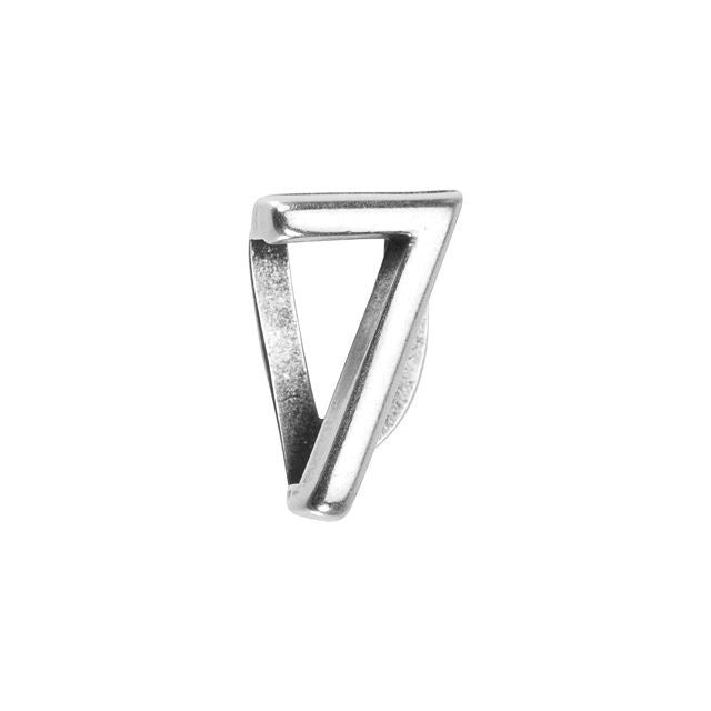 Regaliz Number Slider Bead, for 10mm Flat Leather Cord Number '7', Silver Plated (1 Piece)