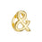 Regaliz Number Slider Bead, for 10mm Flat Leather Cord Number 'Ampersand Symbol', Gold Plated (1 Piece)