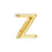 Regaliz Alphabet Slider Bead, for Oval Leather Cord 'Z', Gold Plated (1 Piece)