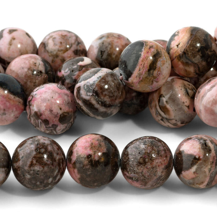 Rhodochrosite 14mm Round - 15-16 Inch