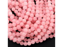Natural Rose Quartz 6mm Smooth Round Bead Strand