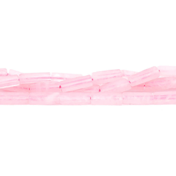 Rose Quartz 4X13mm Rectangle Tube - Limited Editions