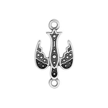Antiqued Silver Bird Connector Link