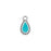 TierraCast Antiqued Silver Drop Pendant with Light Sky Blue Accent