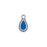 TierraCast Antiqued Silver Drop Pendant with Sky Blue Accent