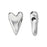 Antiqued Silver Organic Heart Bead