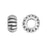 Antiqued Silver 14mm Ribbed Large-Hole Bead with 6mm Hole