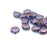 Luster Transparent Amethyst Matubo Ginkgo Two Hole Czech Seed Beads Tube