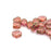 Luster Pink Matubo Ginkgo Two Hole Czech Seed Beads Tube