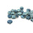 Matte Cobalt Rembrandt Matubo Ginkgo Two Hole Czech Seed Beads Tube