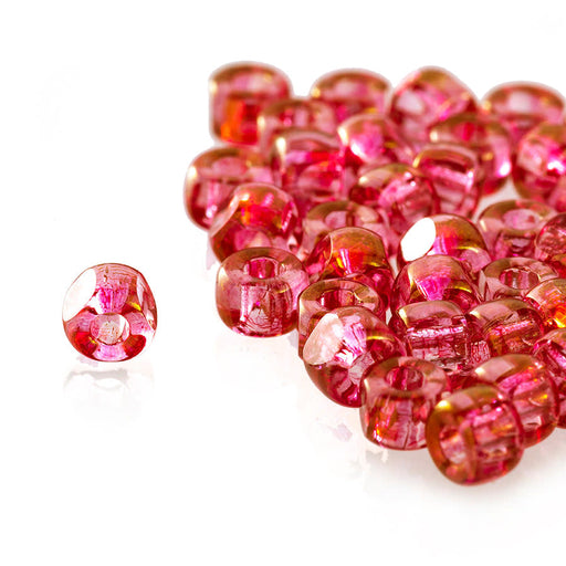 Matubo 3 Cut 6/0 Czech Glass Seed Beads in Luster Transparent Rosaline 393-06-14495 - 1 Tube