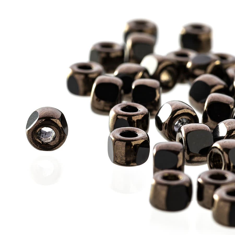 Matubo 3 Cut 6/0 Czech Glass Seed Beads in Chocolate Bronze 393-06-B14435 - 1 Tube