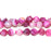 Dakota Stones 10mm Matte Pink Sardonyx Star Cut Round Bead Strand