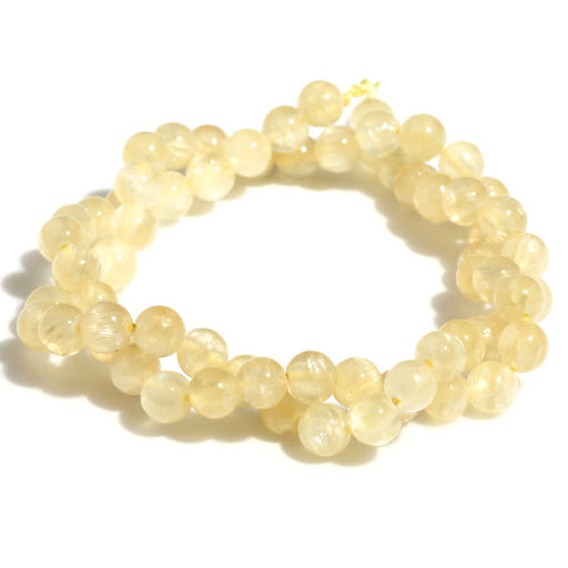 Golden Selenite 6mm Round - 15-16 Inch