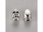 Antique Silver Tibetan-Style Skull Bead 8x6mm (10 Pieces)