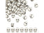 Antique Silver Skull European Bead 10x8mm (10 Pieces)