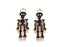 Light Gold Skeleton Enamel Charm 26x10mm
