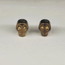 Electroplated Hematine Bronze Gemstone Skull Bead (10 Pieces)