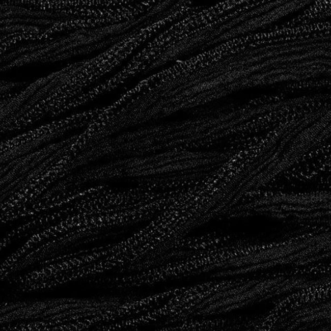 Hand-Dyed Silk Ribbon, 20mm Wide, Jet Black (32-36 Inch Strand)