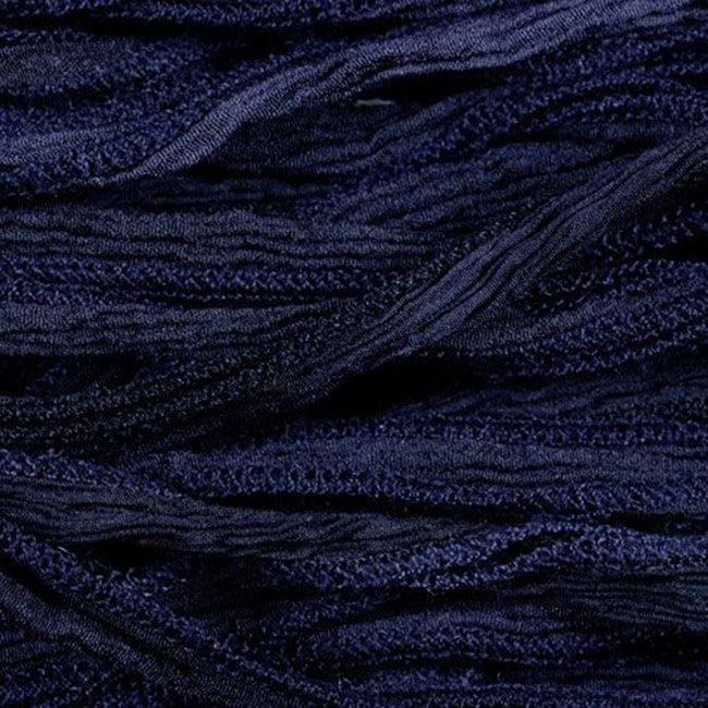 Hand-Dyed Silk Ribbon, 20mm Wide, Navy Blue (32-36 Inch Strand)